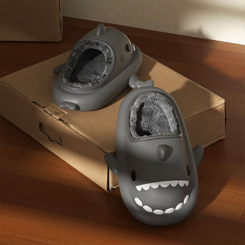 Sharkicks Basic - Invierno, Pantuflas de Tiburón, Tacón Abierto